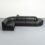 Roche Bobois Leather Sectional Sofa, 7 Pieces